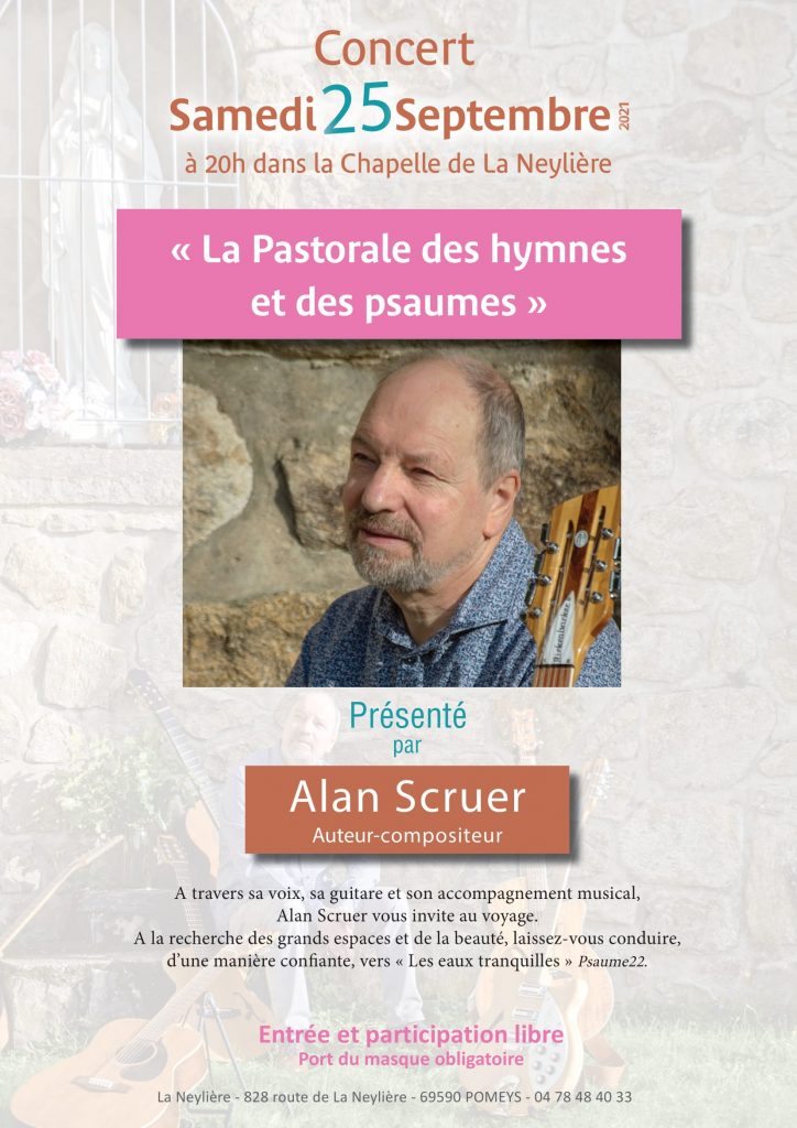La première du concert "La Pastorale des hymnes et des psaumes" aura lieu à La Neylière, dans les monts du lyonnais.